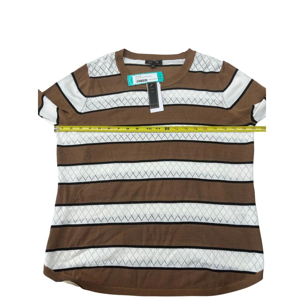 Lety & Me Giada Pointelle Detail Sweater | Size L | NWT | Coastal Chic - Picture 5 of 7